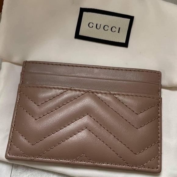 Gucci GG Marmont card case in Dusty Pink - Picture 3 of 3